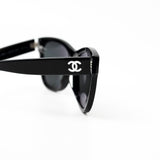 CHANEL Sunglasses Black CC Sunglasses 5380-A -Knockoff
