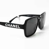 CHANEL Sunglasses Black CC Sunglasses 5408-A -Knockoff
