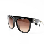 CHANEL Sunglasses Black Dark Brown CC Sunglasses 5380-A -Knockoff
