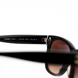 CHANEL Sunglasses Black Dark Brown CC Sunglasses 5380-A -Knockoff
