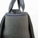 CHANEL Tote 22A Grey Deauville Shopping Tote Small Silver Hardware -Knockoff
