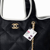 CHANEL Tote 23M Coco Maxi Beach Shopping Tote Black Quilted -Knockoff
