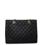 CHANEL Tote Grand Shopping Tote (GST) Black Caviar Quilted Gold Hardware -Knockoff
