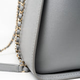 CHANEL Tote Grey Caviar Studded Deauville Tote Light Gold Hardware -Knockoff
