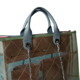 CHANEL Tote Tote PVC Lambskin Stitched Coco Splash Shopping Bag Blue Green Pink -Knockoff
