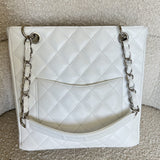 CHANEL Tote White Caviar Quilted Petite Shopping Tote -Knockoff
