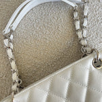 CHANEL Tote White Caviar Quilted Petite Shopping Tote -Knockoff
