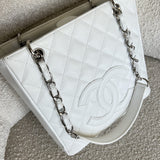 CHANEL Tote White Caviar Quilted Petite Shopping Tote -Knockoff
