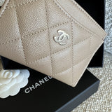 CHANEL Wallet 22A Dark Beige Caviar Quilted Card Holder LGHW -Knockoff
