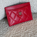 CHANEL Wallet 22S Red Caviar Quilted Card Holder LGHW -Knockoff
