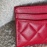 CHANEL Wallet 22S Red Caviar Quilted Card Holder LGHW -Knockoff
