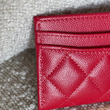 CHANEL Wallet 22S Red Caviar Quilted Card Holder LGHW -Knockoff
