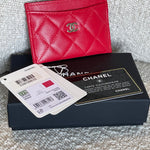 CHANEL Wallet 22S Red Caviar Quilted Card Holder LGHW -Knockoff
