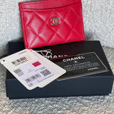 CHANEL Wallet 22S Red Caviar Quilted Card Holder LGHW -Knockoff
