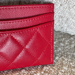 CHANEL Wallet 22S Red Caviar Quilted Card Holder LGHW -Knockoff
