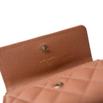 CHANEL Wallet Beige 23P Rose Beige Caviar Quilted Flap O Card Holder -Knockoff
