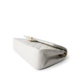 CHANEL White Lambskin Quilted Medium Classic Flap Gold Hardware -Knockoff
