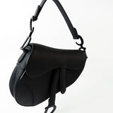 Christian Dior Handbag Black Dior Mini Ultramatte Black Saddle Bag Grained Calfskin Leather -Knockoff
