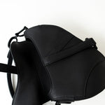 Christian Dior Handbag Black Dior Mini Ultramatte Black Saddle Bag Grained Calfskin Leather -Knockoff
