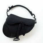 Christian Dior Handbag Black Dior Mini Ultramatte Black Saddle Bag Grained Calfskin Leather -Knockoff
