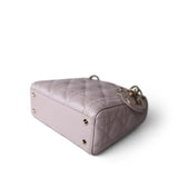 Christian Dior Handbag Lilac Mini Lady Dior Lotus Cannage Pale Lilac Pink Pearlescent Lambskin -Knockoff
