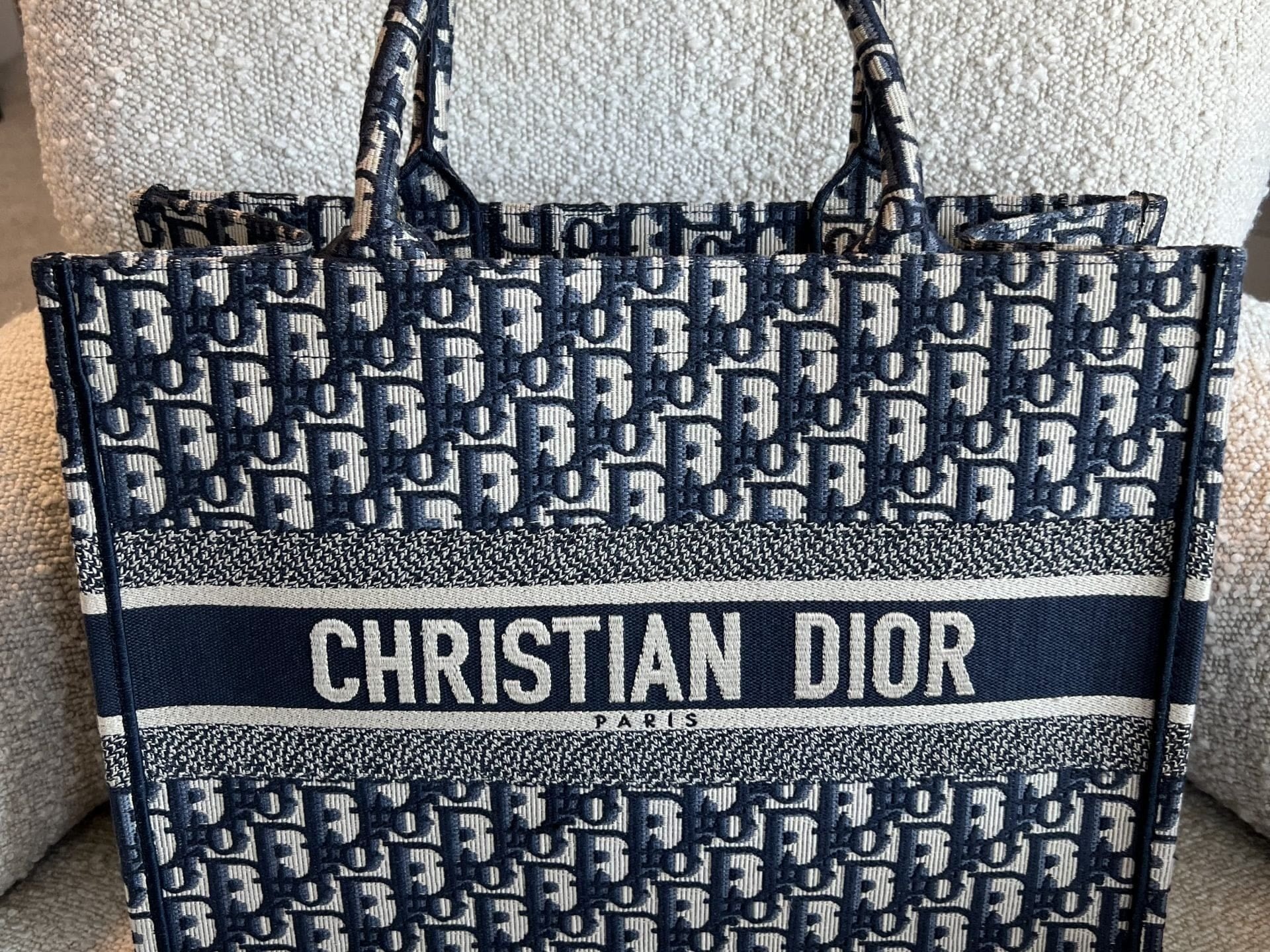 Christian Dior Tote Dior Blue Book Tote Oblique Medium -Knockoff
