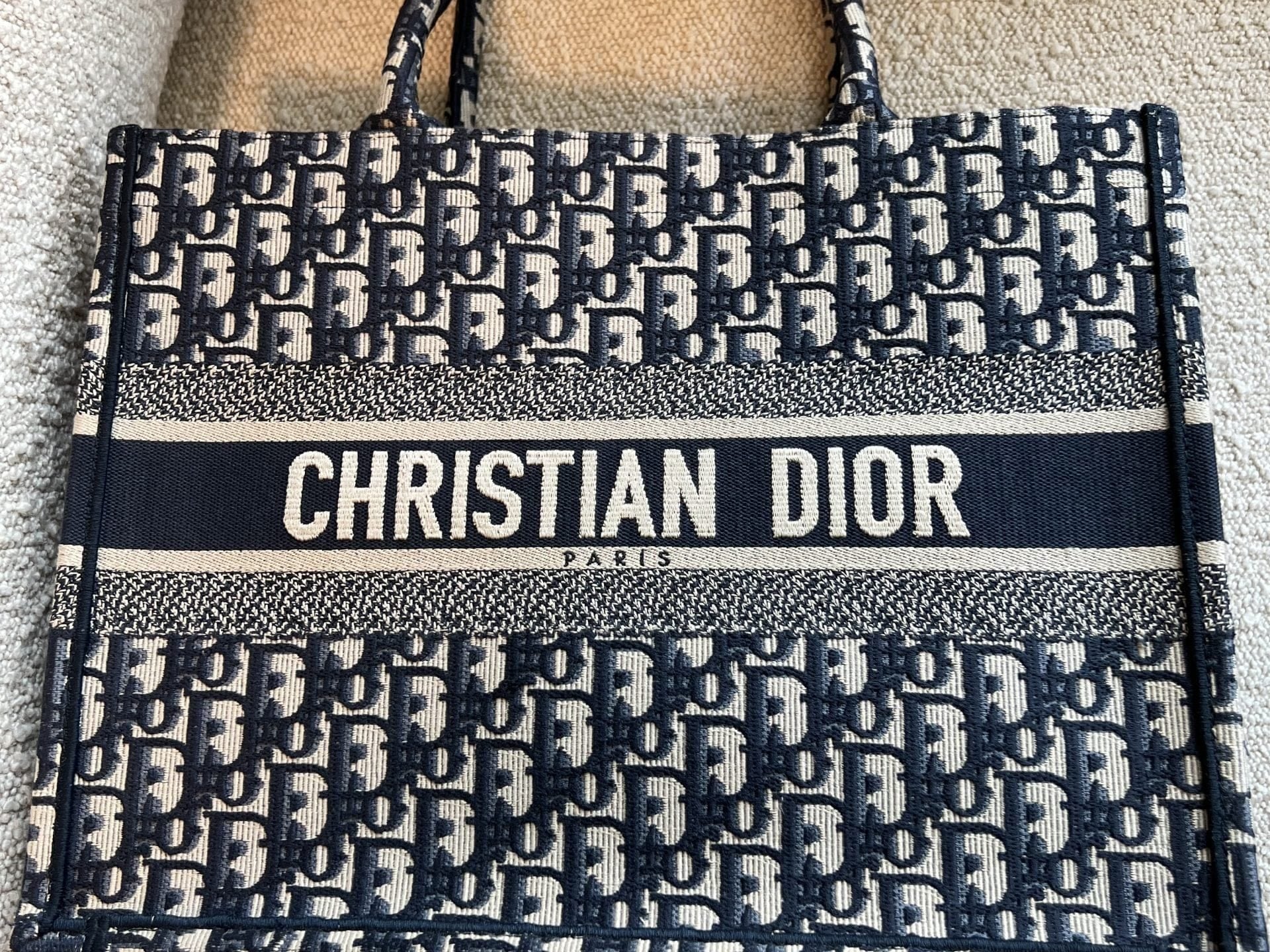 Christian Dior Tote Dior Blue Book Tote Oblique Medium -Knockoff
