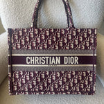 Christian Dior Tote Dior Burgundy Book Tote Medium -Knockoff
