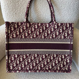 Christian Dior Tote Dior Burgundy Book Tote Medium -Knockoff
