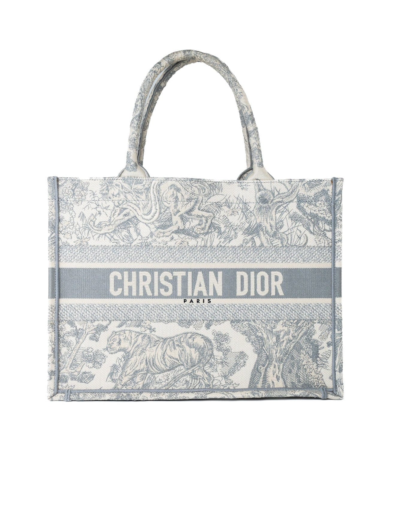 Christian Dior Tote Grey Dior Canvas Book Tote Small Toile De Jouy Grey -Knockoff
