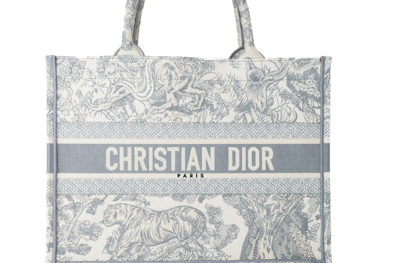 Christian Dior Tote Grey Dior Canvas Book Tote Small Toile De Jouy Grey -Knockoff
