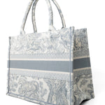 Christian Dior Tote Grey Dior Canvas Book Tote Small Toile De Jouy Grey -Knockoff
