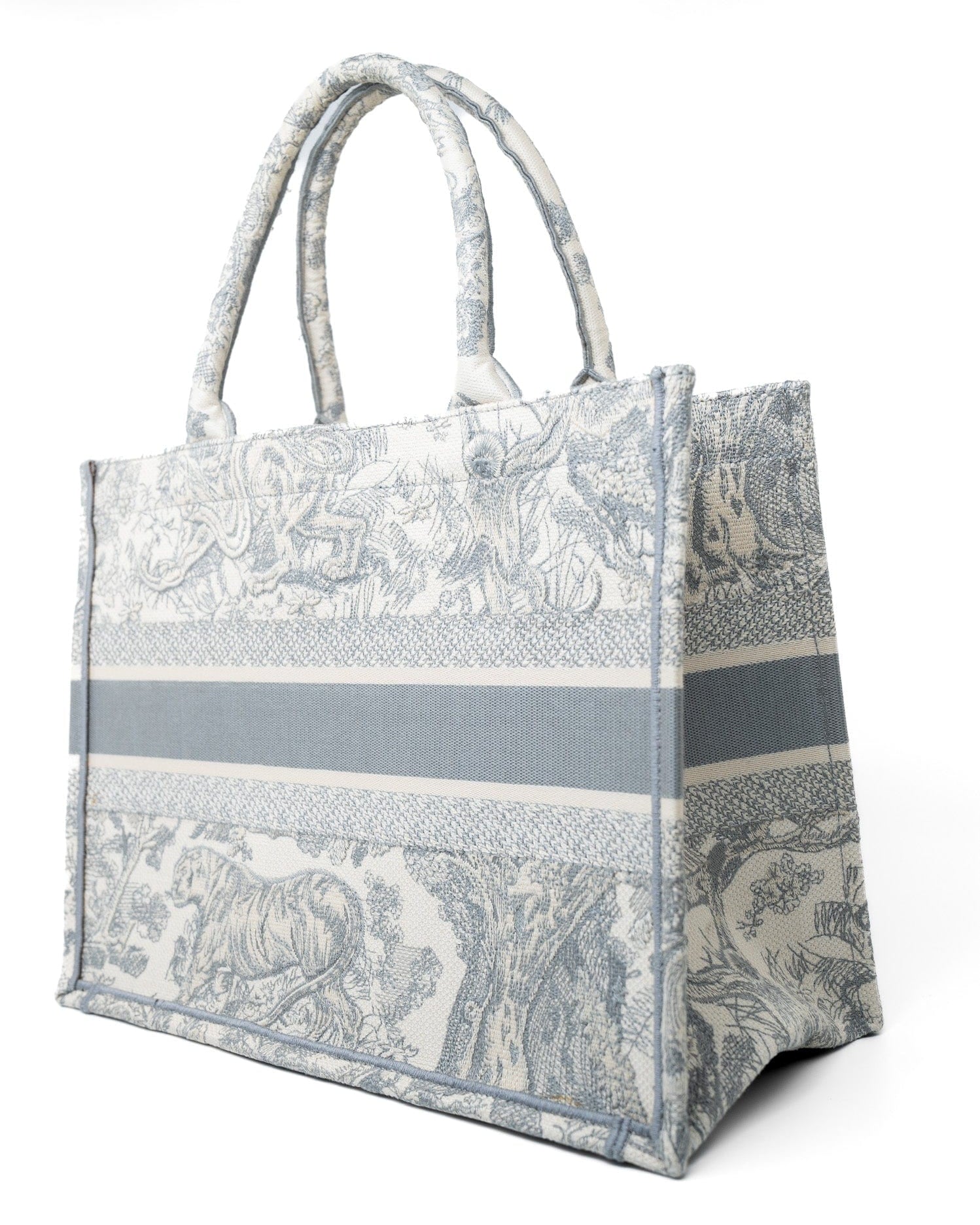 Christian Dior Tote Grey Dior Canvas Book Tote Small Toile De Jouy Grey -Knockoff
