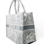 Christian Dior Tote Grey Dior Canvas Book Tote Small Toile De Jouy Grey -Knockoff
