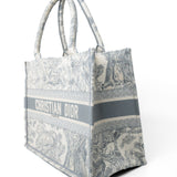 Christian Dior Tote Grey Dior Canvas Book Tote Small Toile De Jouy Grey -Knockoff
