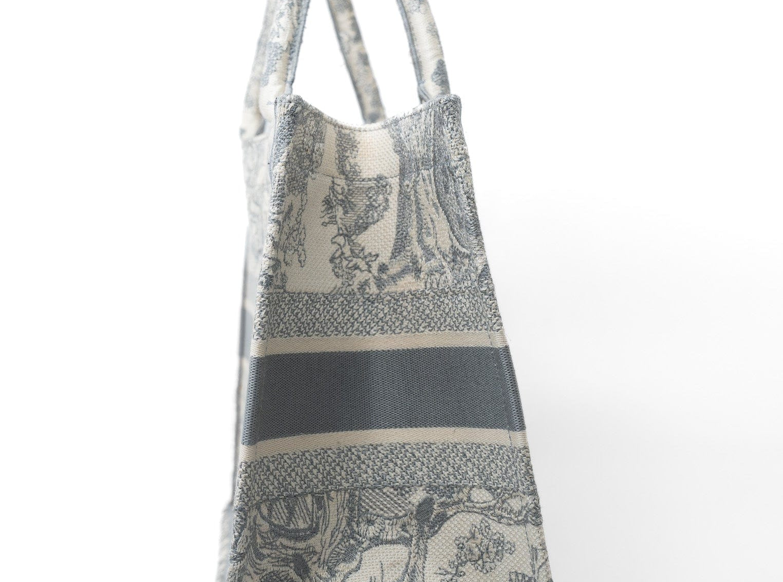 Christian Dior Tote Grey Dior Canvas Book Tote Small Toile De Jouy Grey -Knockoff
