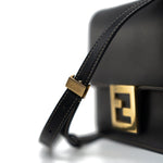 Fendi Handbag Fendi Fab Black Shoulder Bag Gold Hardware -Knockoff
