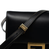 Fendi Handbag Fendi Fab Black Shoulder Bag Gold Hardware -Knockoff
