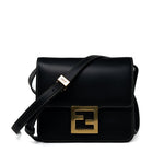 Fendi Handbag Fendi Fab Black Shoulder Bag Gold Hardware -Knockoff
