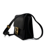 Fendi Handbag Fendi Fab Black Shoulder Bag Gold Hardware -Knockoff
