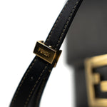 Fendi Handbag Fendi Fab Black Shoulder Bag Gold Hardware -Knockoff
