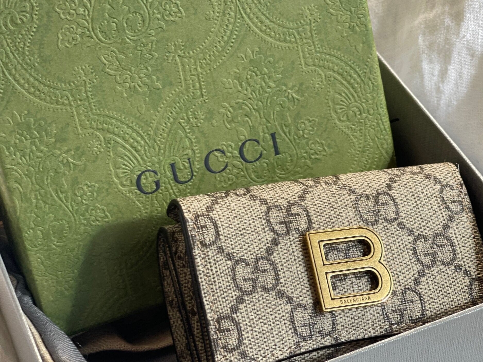 Gucci Wallet Green Gucci The Hacker Project Card Case Wallet -Knockoff
