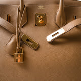 Hermes Birkin 30 Biscuit Togo Gold Plated U Stamp -Knockoff
