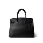 Hermes Birkin 30 Black Ardennes Gold Plated [C] Stamp -Knockoff
