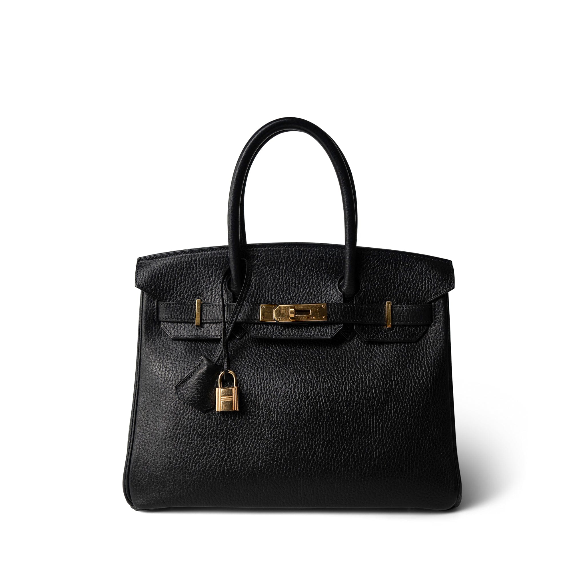 Hermes Birkin 30 Black Ardennes Gold Plated [C] Stamp -Knockoff
