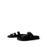 Hermes Black Chypre Sandals Black Calfskin 40.5 / 10.5 US -Knockoff
