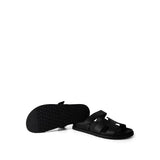 Hermes Black Chypre Sandals Black Calfskin 40.5 / 10.5 US -Knockoff
