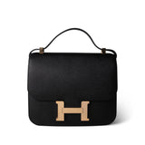 Hermes Black Constance 24 Black Epsom Rose Gold Plated C Stamp -Knockoff
