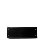 Hermes Black Kelly Sellier 32 Black Box Calfskin Gold Plated (U) Stamp -Knockoff
