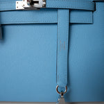 Hermes Blue Kelly Sellier 25 Bleu Celeste Palladium Plated U Stamp -Knockoff
